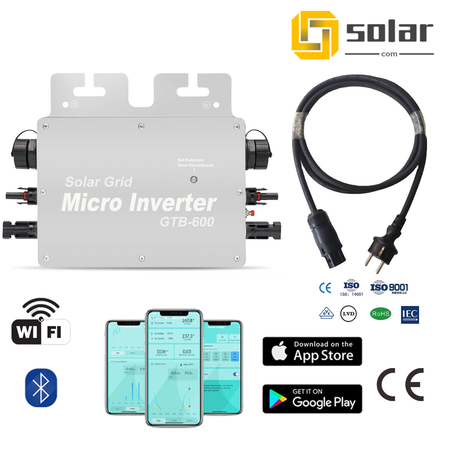 600w solar grid tie micro inverter