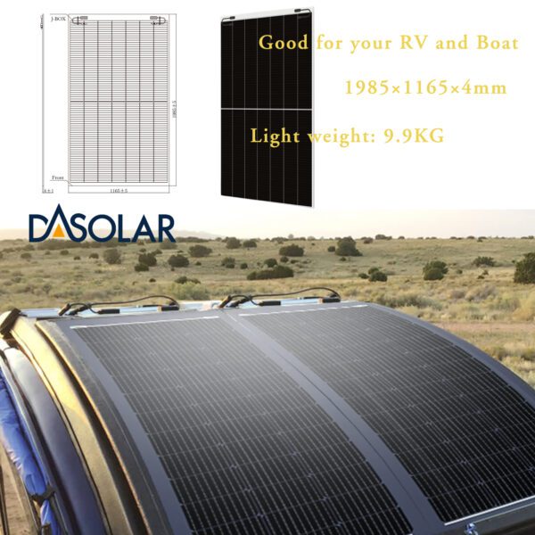 400W flexible solar panel size and weight