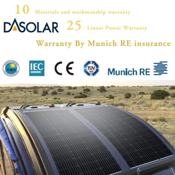 400W flexible solar panel warranty